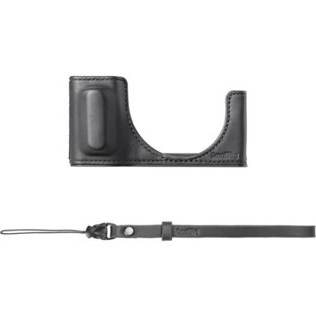 SmallRig 5676 - skórzany zestaw, półfuterał/etui/case z paskiem na nadgarstek do Ricoh GR IV/GR III/GR IIIx/GR III HDF/G